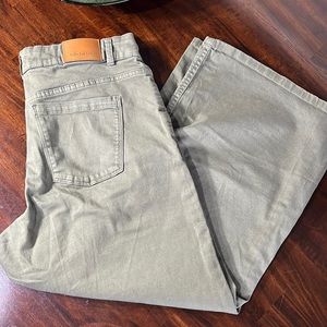 Stylish olive in color jeans